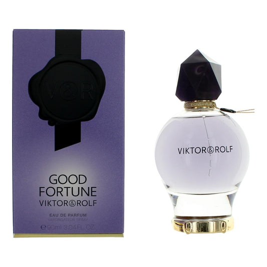 Viktor & Rolf Good Fortune: A Floral Fragrance for the Empowered Woman  Embody a positive lifestyle with Good Fortune, a captivating Eau de Parfum by Viktor & Rolf. This 3.04 oz bottle offers a long-lasting and uplifting scent experience.